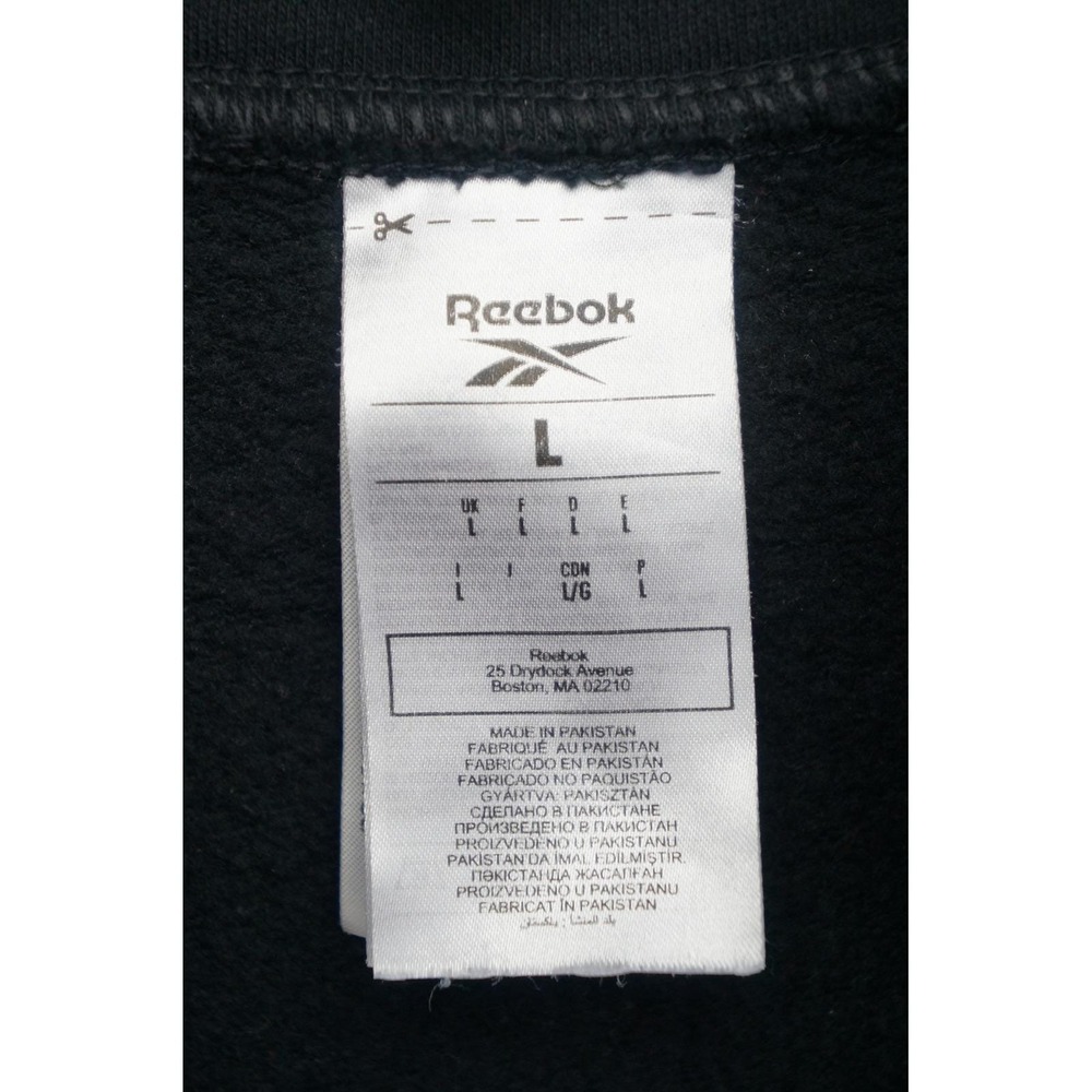 Reebok Women Black Quarter Zip Long Sleeve Sweatshirt Pullover Jacket L Large - Picture 4 of 6